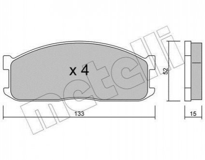 Тормозные колодки, дисковый тормоз.) Metelli 2202320 (фото 1)