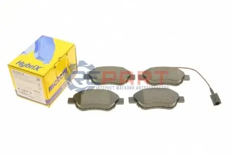 Колодки гальмівні (передні) Citroen Nemo 10-/Peugeot Bipper/Fiat 500/500C 08-/Punto 12- (+датчики) Metelli 2203210 Купити в Україні