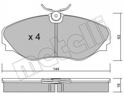 Тормозные колодки, дисковый тормоз.) Metelli 2203380