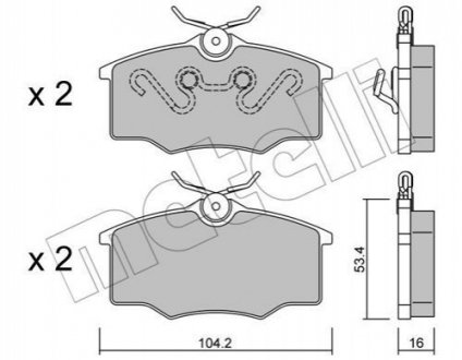 Колодки гальмівні (передні) Opel Corsa B 99-00 Metelli 2205370 (фото 1)