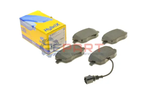 Фото Колодки гальмівні (передні) Seat Ibiza/VW Polo 01-09/Skoda Fabia 99-14/Roomster 06-15 (+датчик) Metelli (2205471) зображення 1