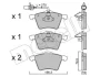 Колодки гальмівні (передні) Ford Galaxy 92-06/Seat Alhambra/VW Sharan 95-10 (+ датчики) Metelli (2205500) зображення 2