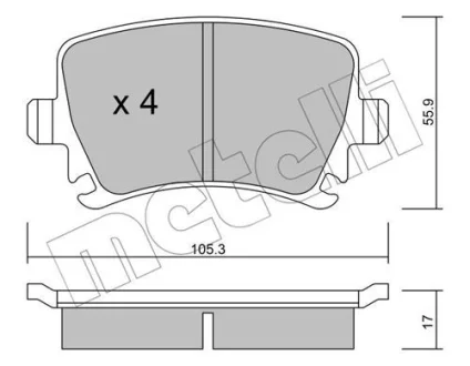 Комплект тормозных колодок Metelli 2205530