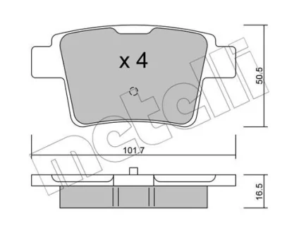 Тормозные колодки, дисковый тормоз.) Metelli 2206770