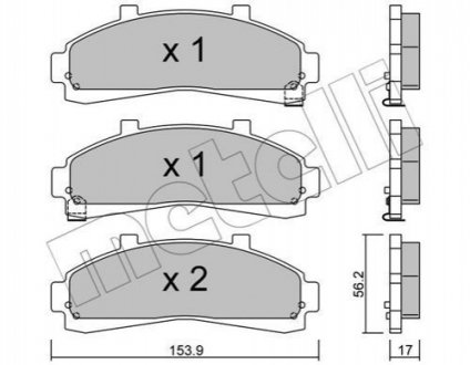Тормозные колодки (передние) Ford Explorer/Ranger 3.0/4.0 90-98 - 22-0683-0 (F57Z2001AA, F57Z2001A, 7L5J2001AA) Metelli 2206830