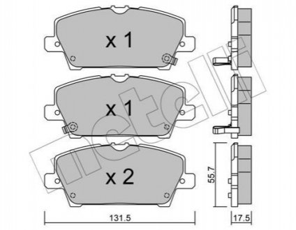 Тормозные колодки, дисковый тормоз.) - (45022SMGE51, 45022SMGE01, 45022SMGE50) Metelli 2207280