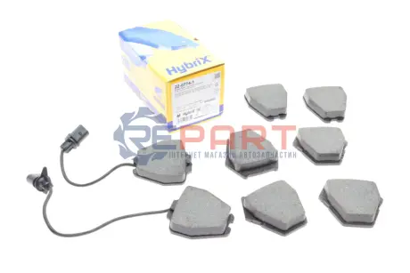 Фото Колодки гальмівні (передні) Audi A4 97-01/A6 97-05/Phaeton 02-08 (+датчики) Metelli (2207741) зображення 1