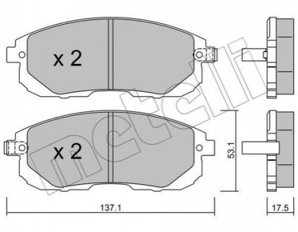 Комплект тормозных колодок - 22-0876-1 (D1060JN01A, D1060EM30C, D1060EM30A) Metelli 2208761