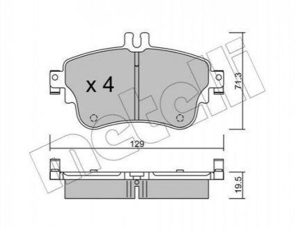 Тормозные колодки (передние) MB A-class (W176)/B-class (W246) 11-18 Metelli 2209640 (фото 1)