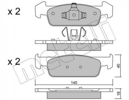 Комплект гальмівних колодок Metelli 2209751