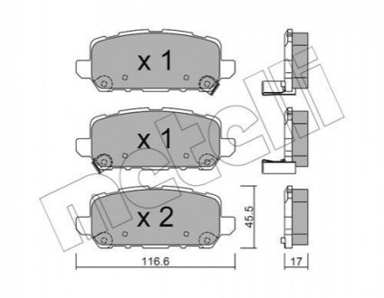 Тормозные колодкиHONDA HR-V 15- TYL Metelli 2210840