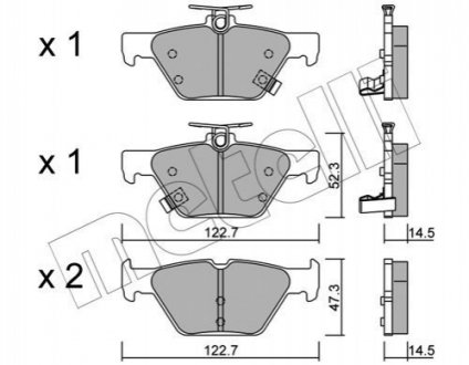 Тормозные колодки (задние) Subaru Impreza/Outback/Legacy 14- Metelli 2210870 (фото 1)