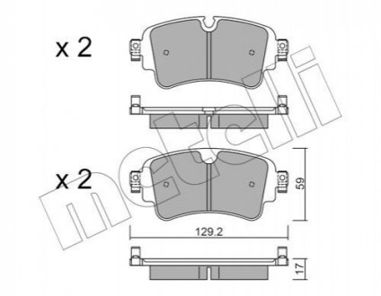 Тормозные колодкиAUDI A4 15- TYL Metelli 2211290 (фото 1)