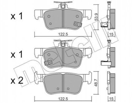 Тормозные колодкиHONDA CIVIC X 17- Metelli 2211310