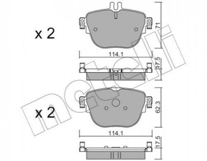 Колодки гальмівніMERCEDES E W213 16- TYL Metelli 2211370