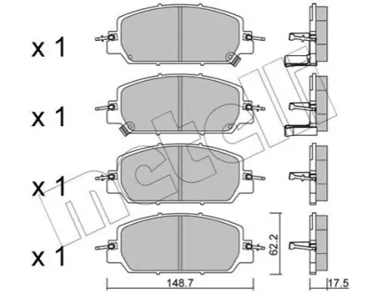 Колодки гальмівні (передні) Honda CR-V V 17 Metelli 22-1153-0 Купити в Україні