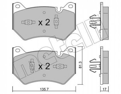 Комплект тормозных колодок (дисковых).) Metelli 22-1170-1 (фото 1)