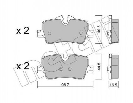 Комплект тормозных колодок (дисковых).) Metelli 22-1264-0 (фото 1)