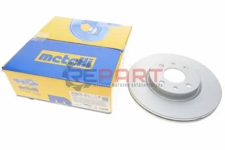 Фото Диск гальмівний (передній) Fiat Doblo 01-05/Punto 93-10/Bravo 96-01 (257x20) (з покриттям) (вент.) Metelli (23-0231C) зображення 1