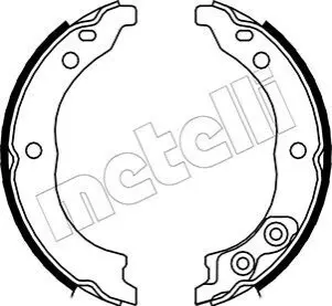 Тормозные колодки ручного тормоза Metelli 530089