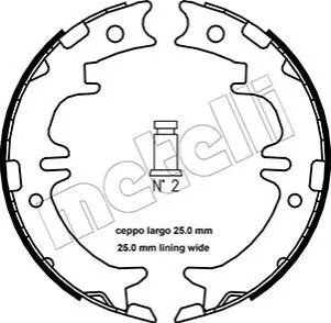 Тормозные колодки ручного тормоза Metelli 530439