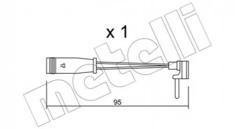 Датчик зносу гальмівних колодок MB A-class (W176)/E-class (W213) 12- (L=95mm) Metelli SU.129 Купити в Україні