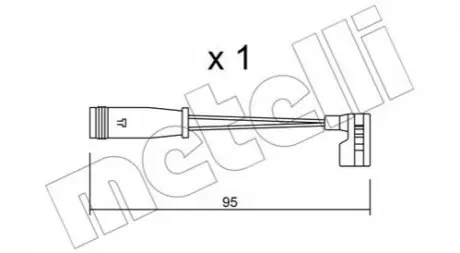 Датчик зносу гальмівних колодок MB Sprinter/VW Crafter 06- (L=95mm) Metelli SU.164 Купити в Україні