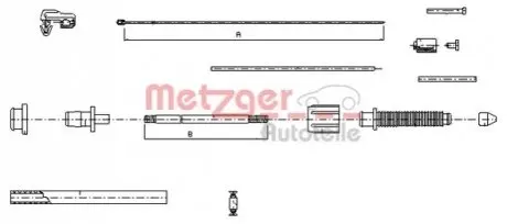 Трос акселератора METZGER 100382 Купити в Україні