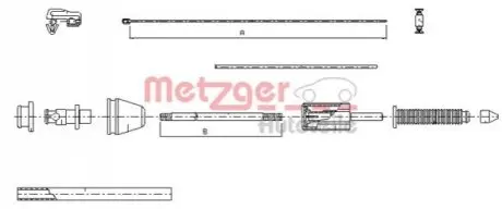 Трос акселератора METZGER 100383 Купити в Україні