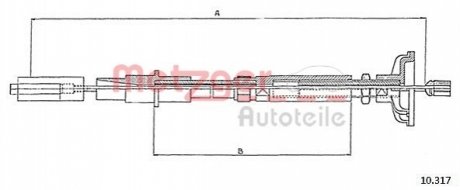 Трос сцепления METZGER 10317 (фото 1)