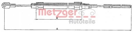 Трос ручного тормоза METZGER 104131