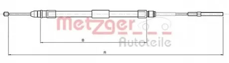 Трос ручного тормоза METZGER 104137