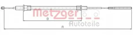Трос ручного тормоза METZGER 104153