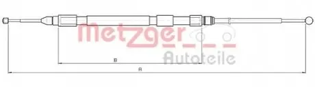 Трос ручного тормоза METZGER 104157