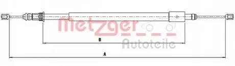 Трос ручного гальма METZGER 104577