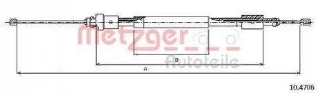 Трос ручного тормоза METZGER 104706