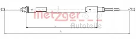 Трос ручного гальма METZGER 104714