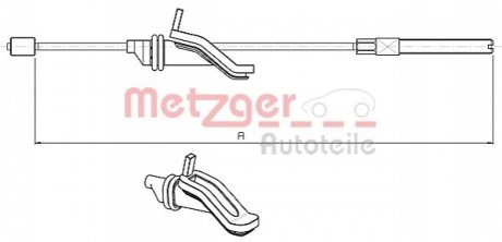 Трос ручного тормоза METZGER 105369