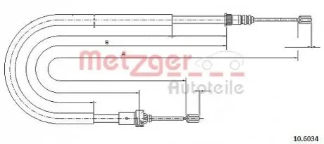 Трос ручника METZGER 106034