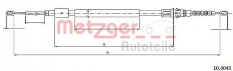 Трос ручника METZGER 106043