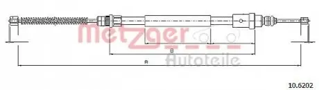 Трос ручного тормоза METZGER 106202