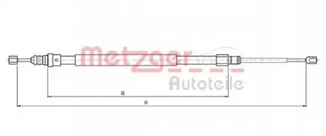 Трос ручного гальма METZGER 106686