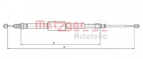 Трос ручника METZGER 106688