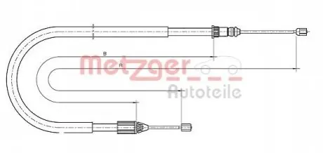 Трос ручного тормоза METZGER 106699