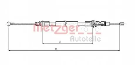 Трос ручного тормоза METZGER 106854