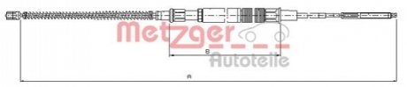 Трос ручного тормоза METZGER 107409