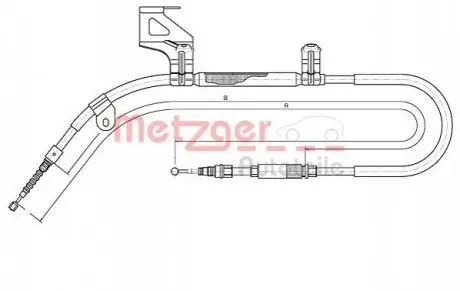 Трос ручного тормоза METZGER 107482