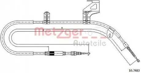 Трос ручного тормоза METZGER 107483