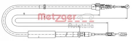 Трос ручного тормоза METZGER 107513 (фото 1)
