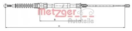 Трос ручного тормоза METZGER 107518